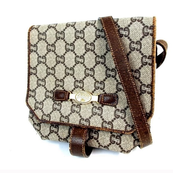 Gucci Handbags - Gucci Plus Authentic Logo Crossbody Purse Brown